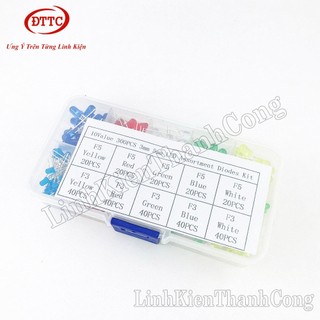 Combo 10 Loại LED 3mm/5mm 5 Màu (300 Cái)