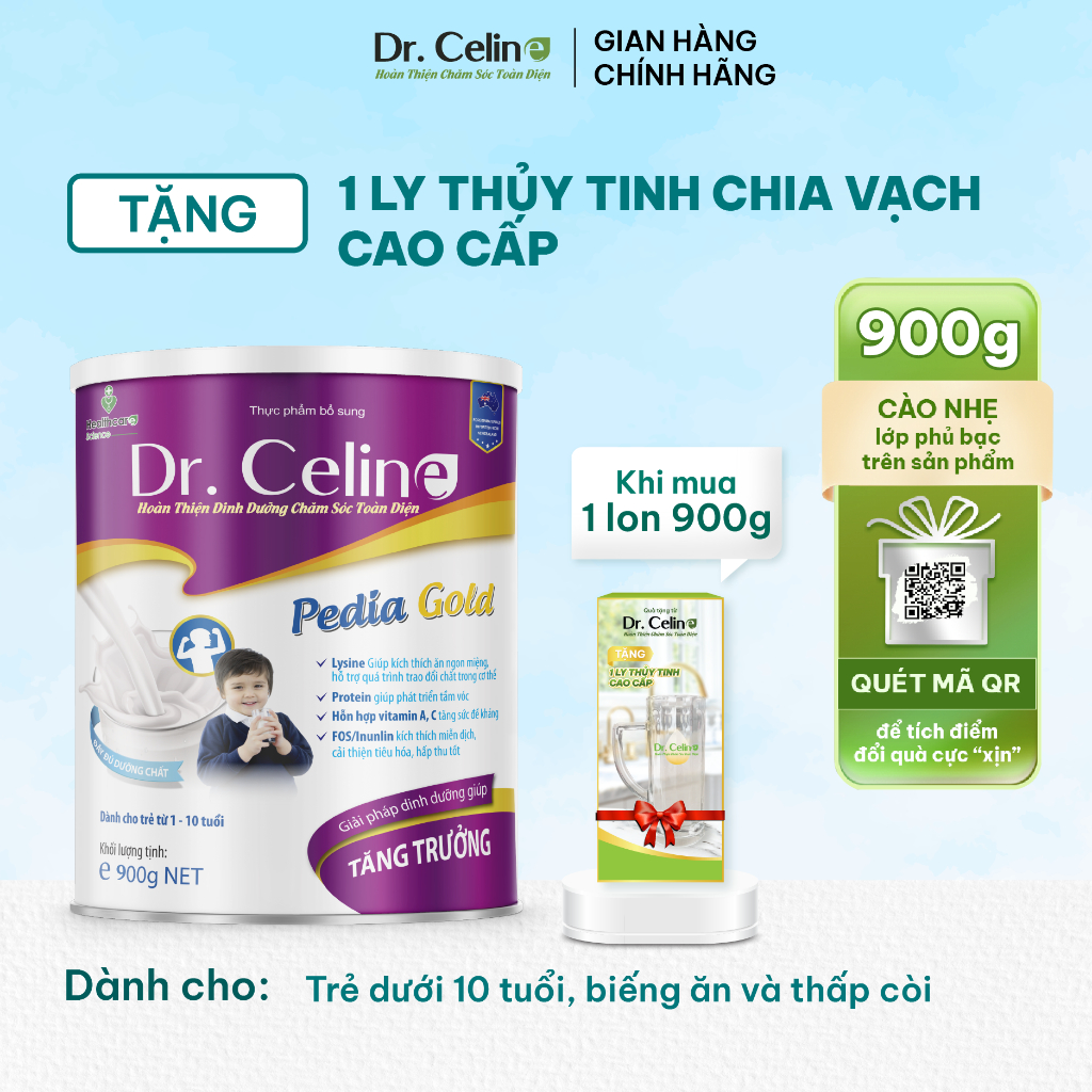 Sữa dinh dưỡng cho bé Pedia Gold 900g