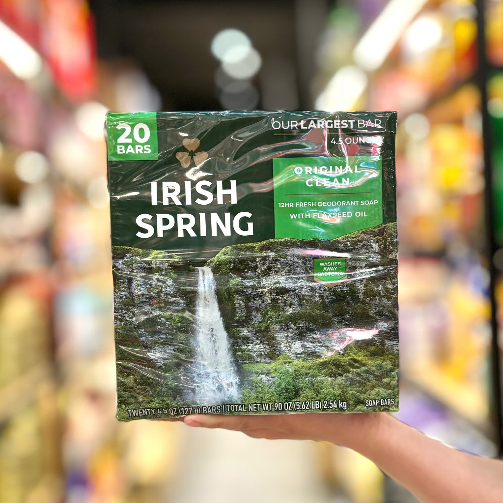 Xà bông cục Irish spring lốc 20 cục 20x104g