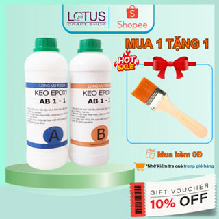 Keo AB 2 Thành Phần Dán Gỗ, Dán Nhựa, Kim Loại, Keo Epoxy Chịu Nhiệt, Chống Thấm - 1 Kg