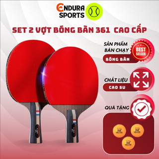 Bộ 2 vợt bóng bàn 361 chính hãng cao cấp phù hợp với nhiều cấp độ luyện tập TẶNG KÈM 3 QUẢ BÓNG BÀN