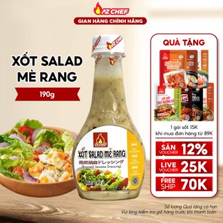 Sốt mè rang trộn salad 190g AZ CHEF, Xốt trộn các món salad ăn liền, thơm ngon, chuẩn vị