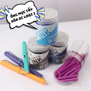 Ống mực xóa được tẩy được [ Loại1] kích thước 3,4mm mực viết máy, ống mực khô, mực tẩy, hộp 30 ống.