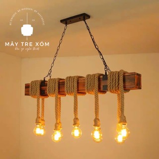 dây đui đèn thả dây thừng trang trí dài 1m