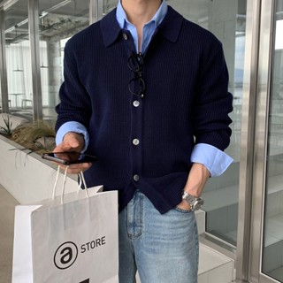   Sẵn + HỏaTốc  Áo Cardigan Cổ Bẻ Áo Len Khoác Ngoài style Hàn Quốc Lịch Lãm Công Sở Cuốn Hút 