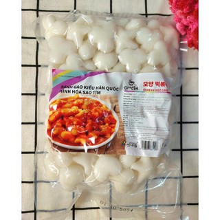 1kg Bánh Gạo Tokbokki Hình Tim Sao Hoa