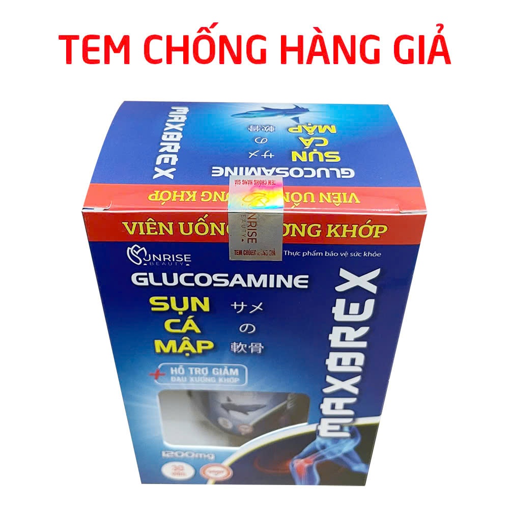 Viên Uống Glucosamine 1200mg Sụn Cá Mập bổ sung dưỡng chất cho khớp, giảm đau nhức mỏi xương khớp - Hộp 30 viên