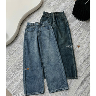 Quần jean dáng Xuông baggy,Túi sau thêu chữ, trẻ trung, dễ dàng kết hợp với áo phông, áo sơ mi hoặc áo khoác 1020.03-04