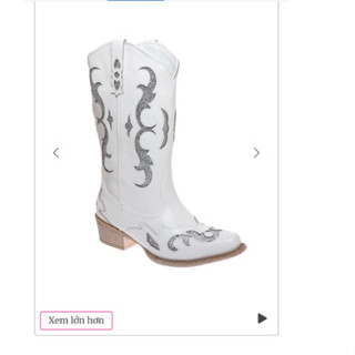 [ Xuất Dư...Mới] Bốt Trắng Big Size Cao Bồi Big Size 42