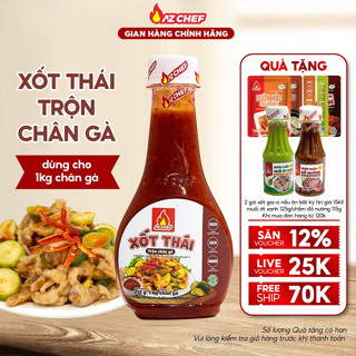 Sốt Thái Trộn Chân Gà AZ CHEF 215g, Sốt Trộn các món Thái chuẩn vị, chân gà sốt thái, tôm mực sốt thái