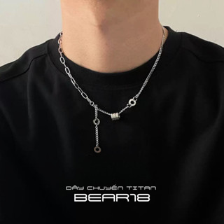 Vòng cổ, dây chuyền layer cá tính THÉP TITAN KHÔNG GỈ, trang sức unisex phù hợp cho nam và nữ BEAR18