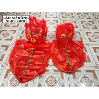 Combo Đầu múa lân cho bé (2 đến 6 tuổi) (Đầu lân mini + đuôi)