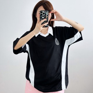 Áo Polo Nam Nữ Thêu 1969STUDIO Phối Chất Polyeste Hot Trend Form Rộng Unisex - LC02