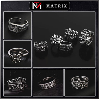 Nhẫn Chrome Heart Kiểu Basic - Phụ Kiện Trang Sức Nam Nữ Titan Màu Bạc - Nhẫn Nam Không Gỉ Thời Trang Unisex Matrix