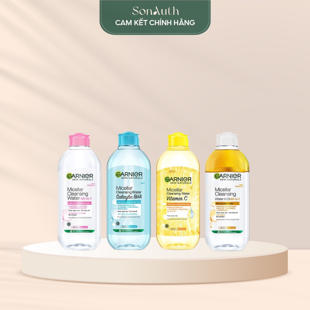Nước tẩy trang Garnier Skin Naturals Micellar Cleansing Water 400ml (NK)