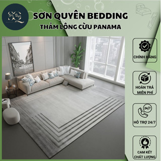 Thảm cừu Panama trải sàn, phòng khách, decor cao cấp với công nghệ in 5D bề mặt trên và lớp hạt nhựa chống trơn trượt