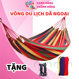 VÕNG DU LỊCH VẢI CANVAS 190x80cm, Võng Dã Ngoại Camping Kèm Túi Và Dây