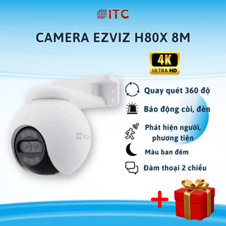 Camera Wifi Ezviz H80X Dual 4K 8 Megapixel AI siêu nét - Ống Kính kép, Báo động còi hú & đèn chớp