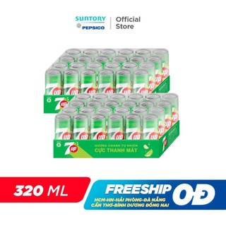  SALE 15.12  Combo 2 Thùng Nước Ngọt Giải Khát 7Up  320ml lon  