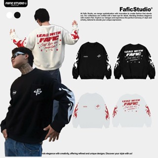 Áo sweater Hình in nổi LEAD  FAFIC Studio Nam Menswear hình in có túi chất nỉ bông 380gsm dáng rộng boxy