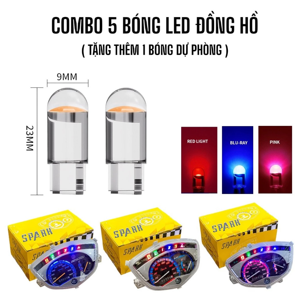 Bóng đèn Led T10 gắn Đồng Hồ Sirius Ex210 - Bóng Đèn Xe Máy Demi xinhan