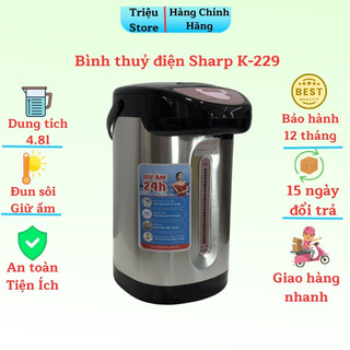 Bình thủy điện SHARP Model K-229 Dung tích 4.8L  Đun Sôi Và Giữ Nhiệt An Toàn Tiện Ích