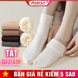 Tất Vớ Lót Lông Nhung Velvet Giữ Ấm Nam Nữ Gân Tăm Dọc Thời Trang P2611