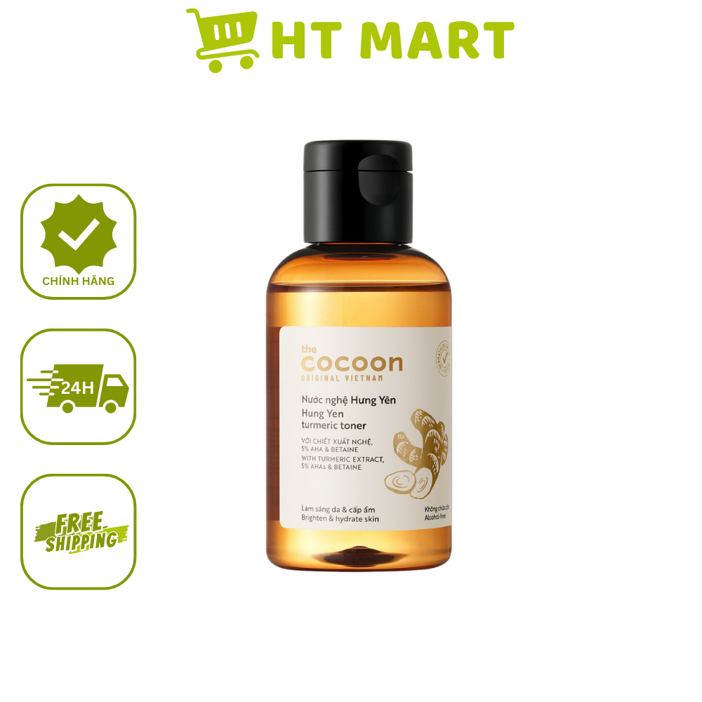 Toner Cocoon 140ml - Nước nghệ Cocoon giúp sáng da, mờ thâm và cấp ẩm
