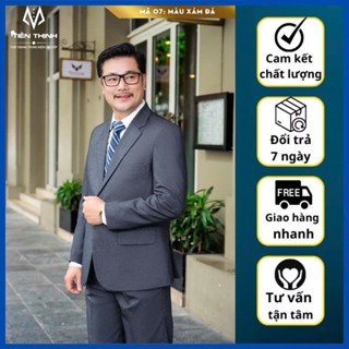 Bộ Vest Nam Trung Niên , Vest Trung Tuổi Đẹp Gồm 1 Áo Vest 1 Quần Cùng Màu Cao Cấp
