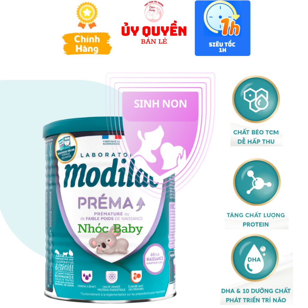 Sữa Modilac Prema - Sữa Bột Công Thức Pháp 400g Dành Cho Bé Sinh Non Nhẹ Cân, Phát Triển Trí Não, Tă