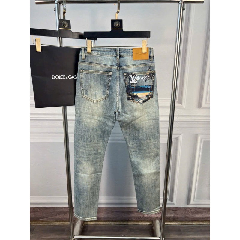 quần bò dài nam dk boutique98 chất vải bò dầy giữ phom bền màu hoạ tiết sắc nét phom dáng chuẩn 1:1 