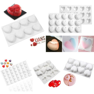 SG - khuôn silicon làm bánh mousse rau câu pudding các loại hình trái tim 8 ô, 15 ô, 35 ô