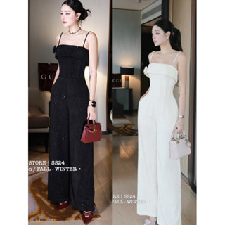 [MMUSE STORE] VIDEO Jumpsuit dạ ống rộng sang trọng thanh lịch đính hoa siêu xinh