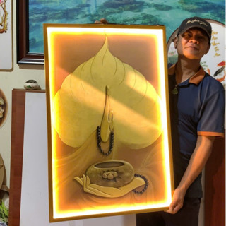 Tranh phật 3D tráng gương treo tường decor góc tu tập thiền định quà tặng phật giáo