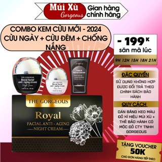 COMBO Kem Cừu Ngày Đêm The Gorgeous Múi Xù - Phiên Bản 2024 - Dưỡng da ngày đêm + chống nắng cho da mặt