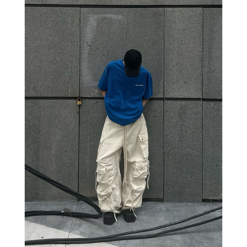 QUẦN CARGO PANTS MANY BOX - Quần Kaki HUGU 12 túi hộp màu ĐEN/XÁM dài suông ống rộng form nam nữ uni