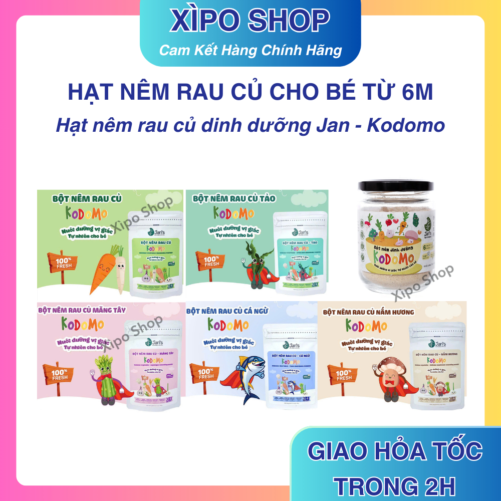 Hạt Nêm Rau Củ Dinh Dưỡng Kodomo Jan’s Cho Bé từ 6m+