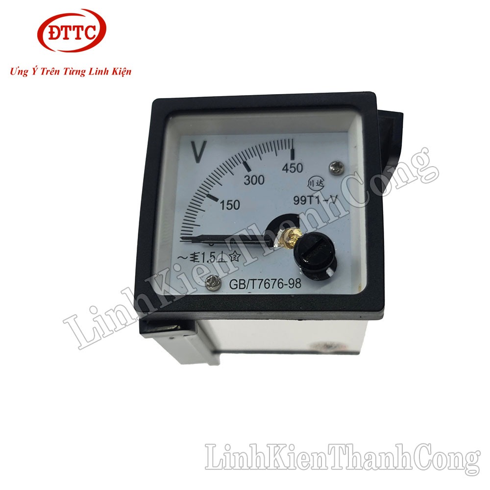 Vôn Kế Cơ AC 99T1-V Đo Áp 0-450VAC 48x48mm