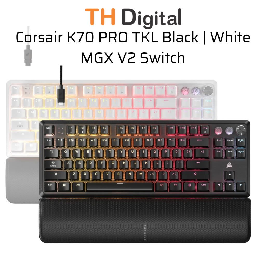Bàn phím Corsair K70 PRO TKL MGX BLK | WHT RGB CH-911911G-NA | CH-911921G-NA Hàng chính hãng
