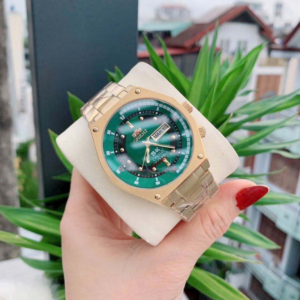 Đồng hồ nam đeo tay dây kim loại cao cấp chống nước 0rient máy pin size 40mm fullbox , vỏ thép