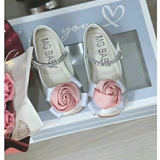 Giày búp bê hoa hồng cho bé gái mềm êm chân diện tết