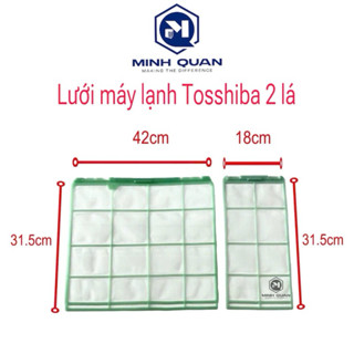 Lưới lọc không khí máy lạnh Toshiba hai lá - Lưới lọc bụi điều hoà Toshiba 2 lá