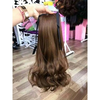 Tóc cột đuôi ngựa xoăn ngắn 35cm đủ màu
