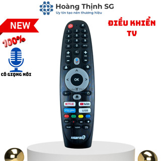 Remote điều khiển tivi Asanzo mẫu 03 có giọng nói, điều khiển TV Asanzo  - Tặng kèm pin