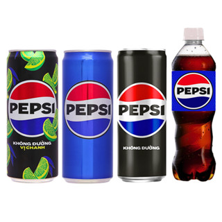  Nước ngọt có gaz Pepsi Cola vị chanh phúc bồn tử không calo lon 320ml chai 390ml 600ml 1.5L 