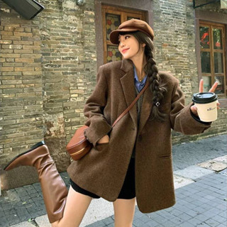 Áo Khoác Dạ Áo Vest Nữ Blazer Dạ Form Rộng Dáng Dài Kiểu Hàn Quốc Áo Dạ Tweed Áo Dạ Nữ Đi Làm Đi Chơi Thu Đông AD2498