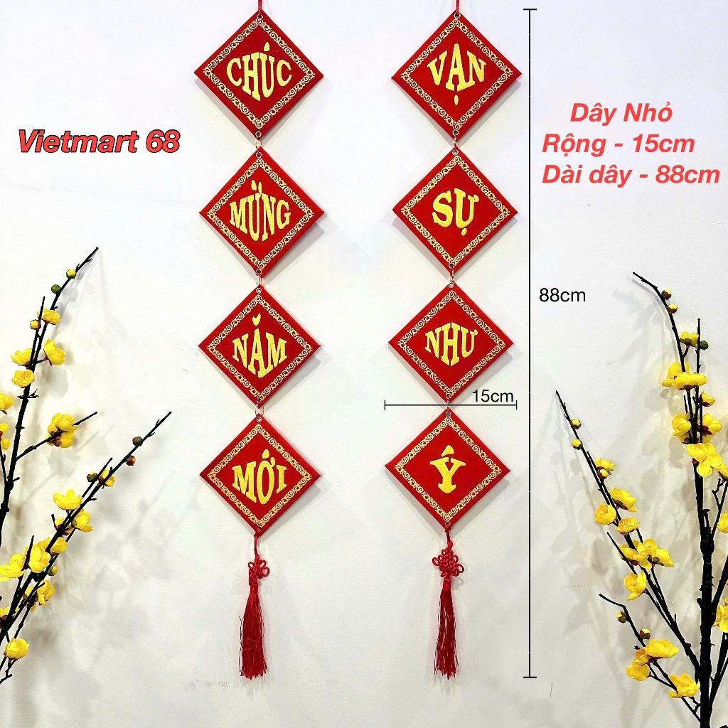 Khánh Trang Trí Tết, Câu Đối Chúc Mừng Năm Mới - An Khang Thịnh Vượng - Vạn Sự Như Ý