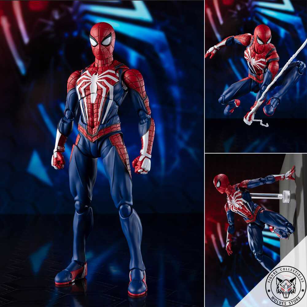 [Có sẵn - Hỏa tốc] Mô hình chính hãng SHF Marvel: SHF Spiderman Advanced suit (shf spiderman ps4)