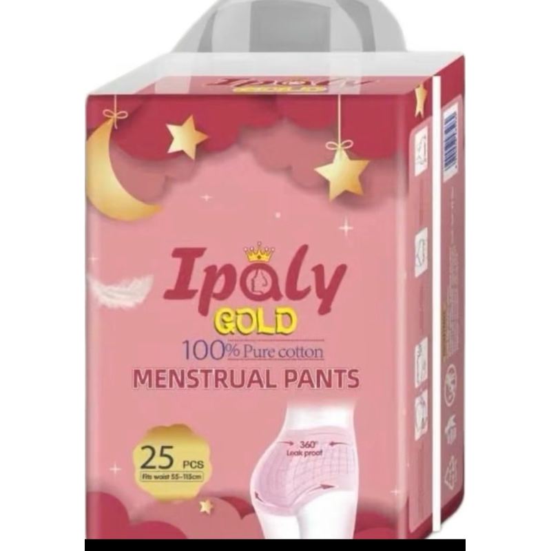  Siêu Hot: Băng vệ sinh dạng quần-Ipaly Gold Menstrual Pants 25 quần bvs gói  80-115cm V3  