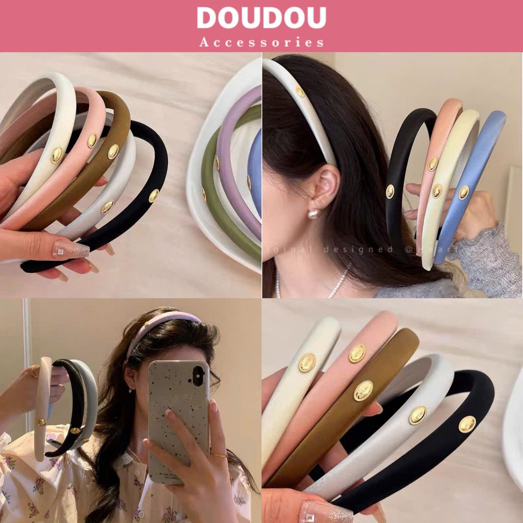 Băng đô cài tóc Doudou Cài tóc lụa Băng đô tóc Cài tóc nữ Bờm cài tóc Bờm tóc nữ Bờm lụa nữ FG063
